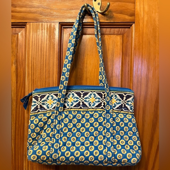 Vera Bradley Little Betsy shoulder tote in Riviera Blue - Picture 2 of 6